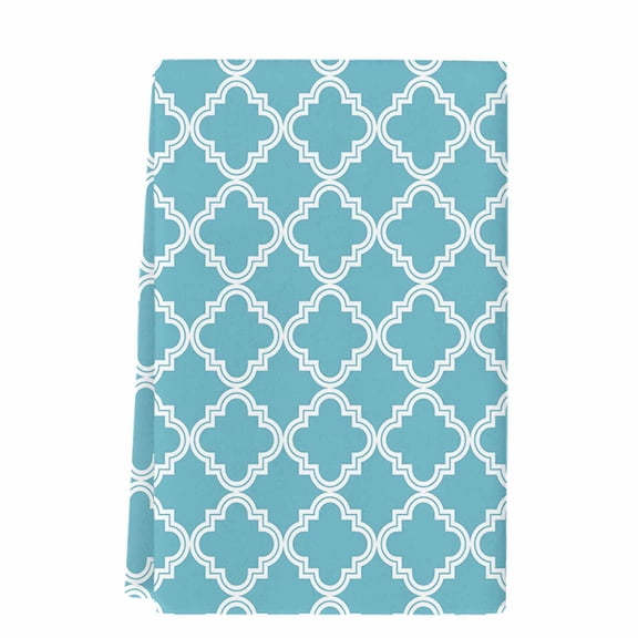 Dish Towels, Moroccan Pattern Absorbent Kitchen Towels 1 PC, Blue Geometric Trellis Microfiber Hand Towels Dish Cloths Tea Towels for Home&nbsp;Bathroom Cleaning Drying,18X28-Inch,