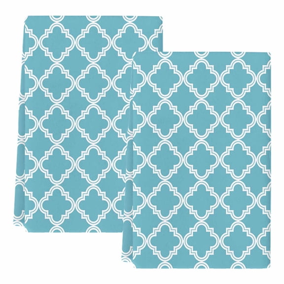 Dish Towels, Moroccan Pattern Absorbent Kitchen Towels 2 PCS, Blue Geometric Trellis Microfiber Hand Towels Dish Cloths Tea Towels for Home&nbsp;Bathroom Cleaning Drying,18X28-Inch,