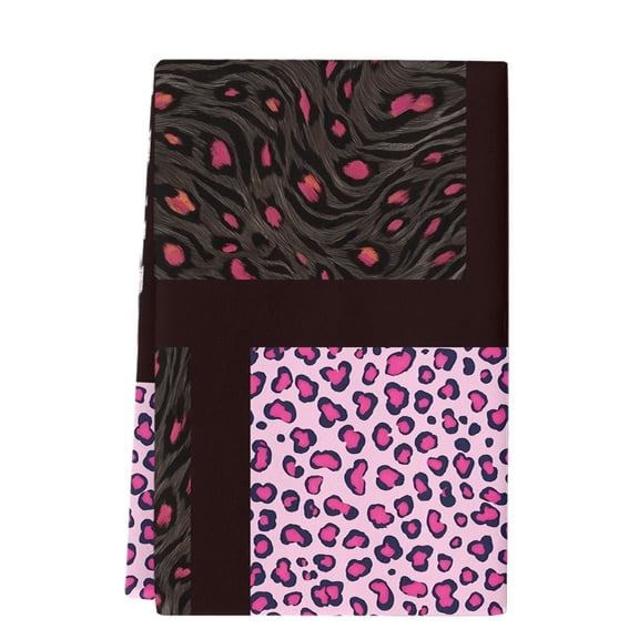 Dish Towels, Pink Leopard Zebra Print Absorbent Kitchen Towels 1 PC, Animal Fur Stripes Microfiber Hand Towels Dish Cloths Tea Towels for Home Bathroom Cleaning Drying,18X28-Inch,
