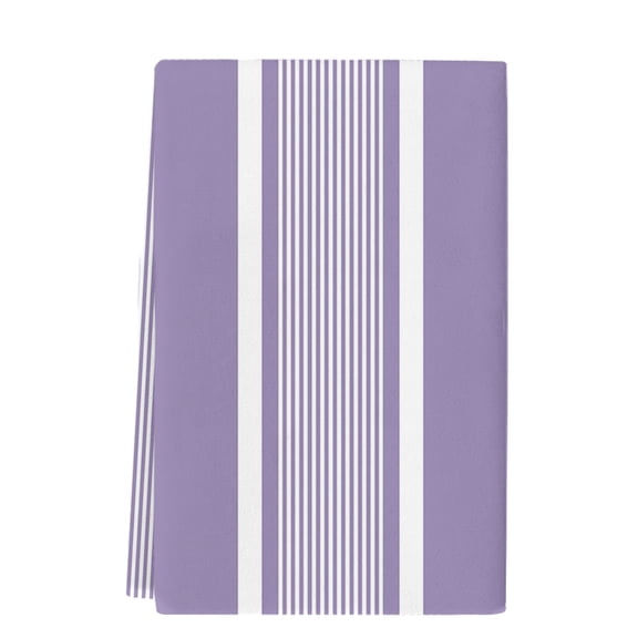 Dish Towels, Purple Vertical Stripes Absorbent Kitchen Towels 1 PC, Classic Lines Striped Microfiber Hand Towels Dish Cloths Tea Towels for Home Bathroom Cleaning Drying,18X28-Inch,