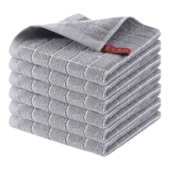 Dish Towels RASTAN Premium Thick Microfiber Dish Cloths - Ultra Absorbent & Quick-Drying for Kitchen Cleaning | Lint-Free & Scratch-Proof | Reusable Dishwashing Towels for Grease & Stains, Gray2