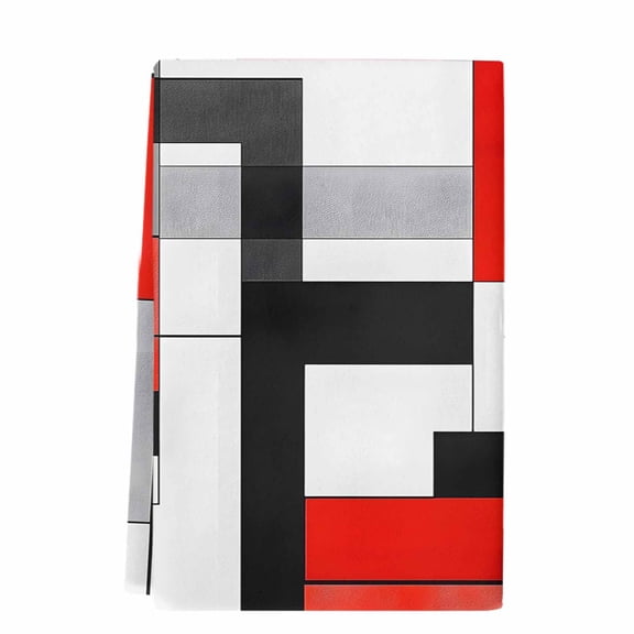 Dish Towels, Red Black Squares Absorbent Kitchen Towels 1 PC, Abstract Geometric Art Microfiber Hand Towels Dish Cloths Tea Towels for Home&nbsp; Bathroom,18X28-Inch,
