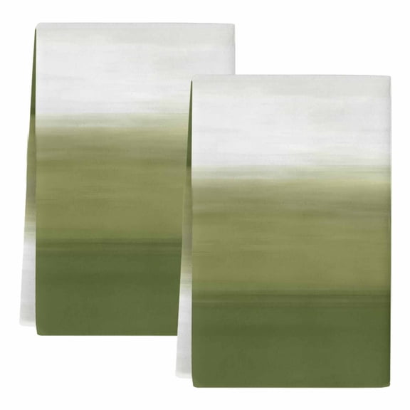 Dish Towels, Sage Green Absorbent Kitchen Towels 2 PCS, Gradient Pure Color Microfiber Hand Towels Dish Cloths Tea Towels for Home Bathroom Cleaning Drying,18X28-Inch,