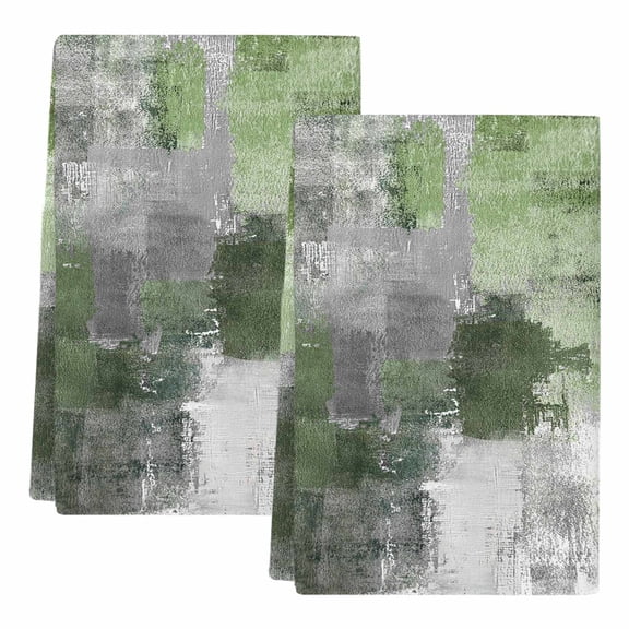 Dish Towels, Sage Green Gray Block Absorbent Kitchen Towels 2 PCS, Modern Abstract Art Microfiber Hand Towels Dish Cloths Tea Towels for Home&nbsp;Bathroom Cleaning Drying,18X28-Inch,