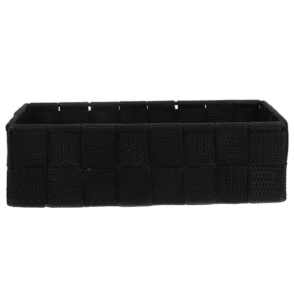 Homoyoyo Black Desktop Organizer Basket Nylon Fabric for Home and Office Use