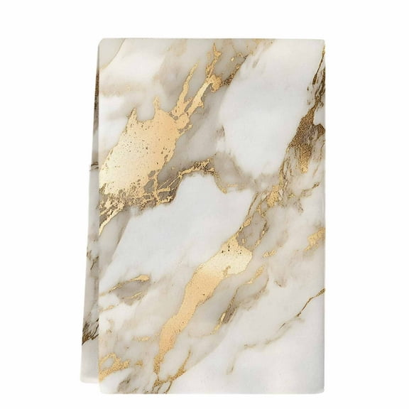 Dish Towels, White and Gold Marble Texture Absorbent Kitchen Towels 1 PC, Abstract Lines Microfiber Hand Towels Dish Cloths Tea Towels for Home Bathroom,18X28-Inch,