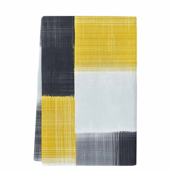 Dish Towels, Yellow Black Graffiti Block Absorbent Kitchen Towels 1 PC, Modern Abstract Texture Art Microfiber Hand Towels Dish Cloths Tea Towels for Home&nbsp; Bathroom,18X28-Inch,