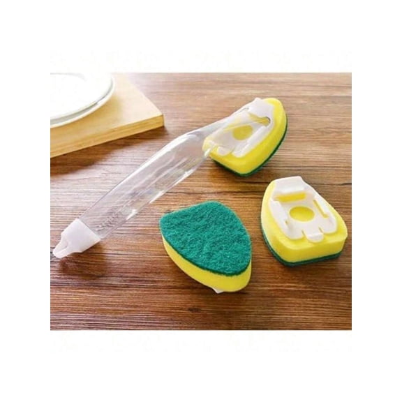 Dish Wand Refills and Dish Scrubber Sponge, Heavy-Duty Non-Scratch Replacement Sponge Heads for Dishwashing Brush and Sink Scrubber, 2 Count