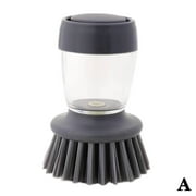 Dish Washing Brush With Soap Dispenser Palm Liquid Refill Scrubber Kitchen Tool V9E0