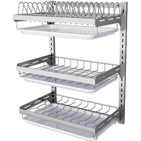 Dish rack Stainless Steel Drain Rack Kitchen Rack Wall Mount Rack Tool ...