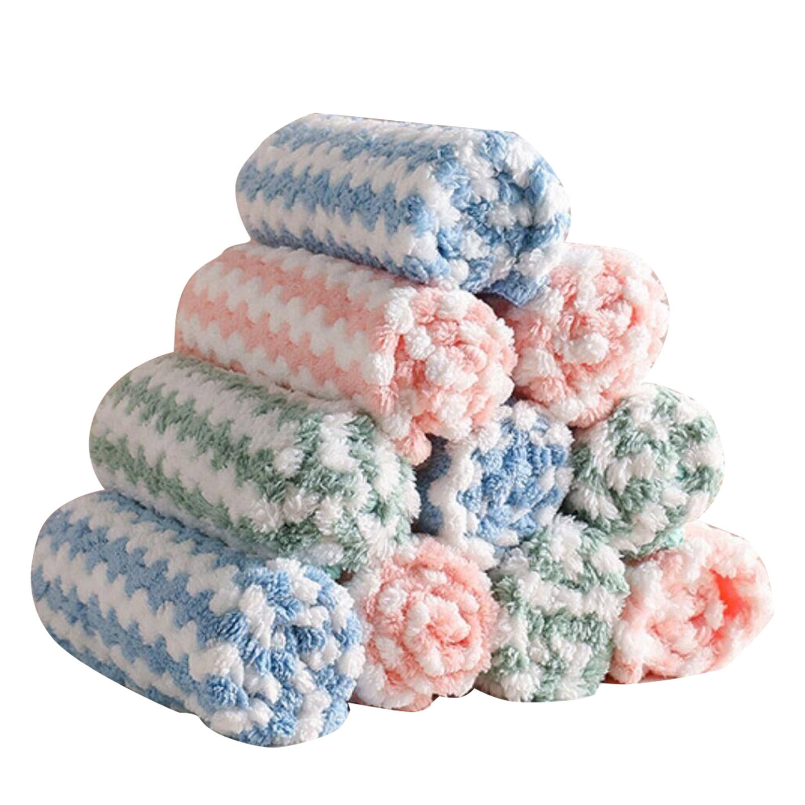 giyblacko Dish Cloths, Reusable Kitchen Rags, 10-Pack, Random Colors ...