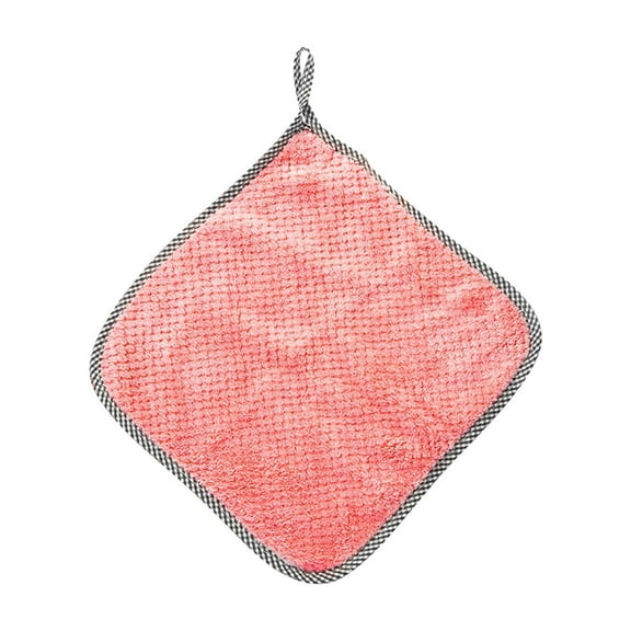 Dishcloths Sets | Tyeign 1Pcs Rag Dish Cloth Water Absorption Thickening Pot Washing Towel Table Home Kitchen Dishcloth Dishcloths Cleaning Clothes for Housekeeping Cleaning Cloth Roll Red