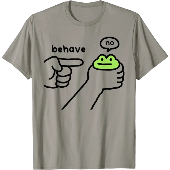 Dishonest Frog Funny Frog Meme Behave No Cartoon Design T-Shirt, Unisex T-Shirt