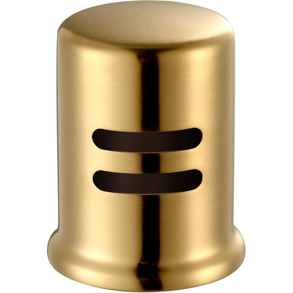 Dishwasher Air Gap Cover for Kitchen, Solid Brass Cap with Skirted Design, Overflow Vent Replacement Only, Brushed Gold