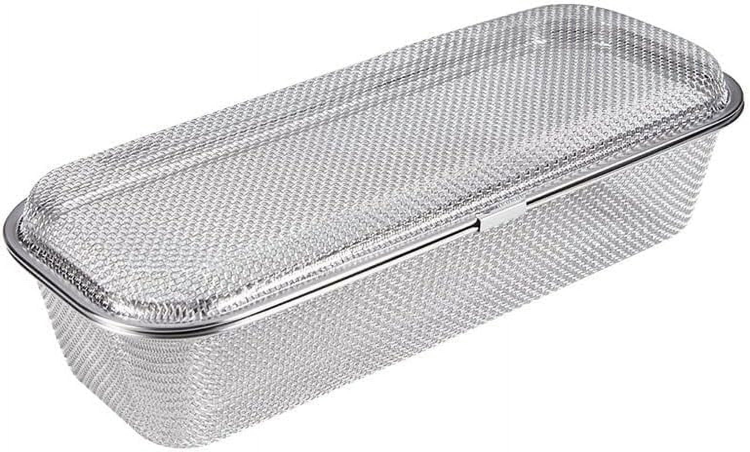 ABPETE Dishwasher Basket, Stainless Steel Dishwasher Silverware Basket, Replacement Utensil Rectangular Mesh Drain for Small Items