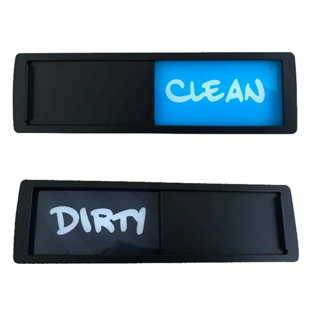 Dishwasher Clean And Dirty Sign Optional Adhesive Easy Read Non Scratch Heavy Duty