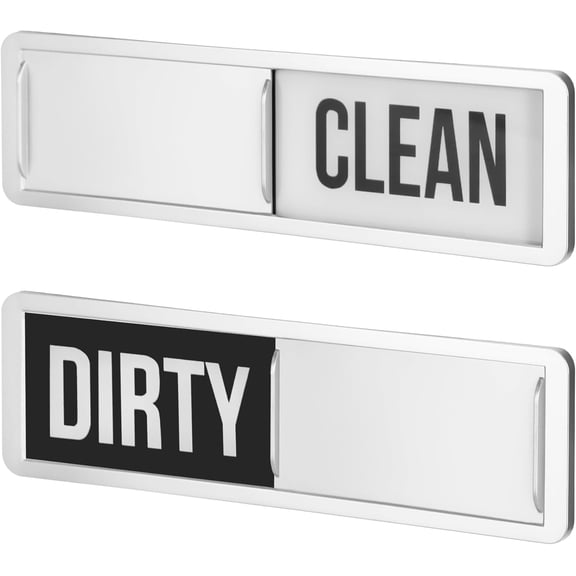 Dishwasher Clean/Dirty Magnet Indicator  Strong Magnet with Slide Switch, Self-Adhesive for Non-Magnetic Surfaces