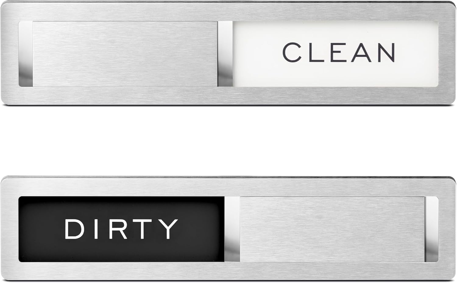 Dishwasher Clean Dirty Sign-Stainless Steel Clean Dirty Magnet for Dishwasher Sign,Modern Kitchen Decor, Extra Adhesive Tapes Included