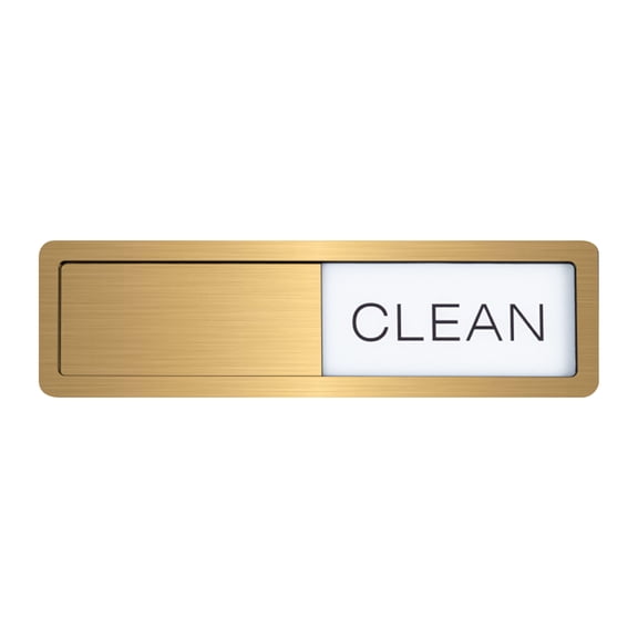 Dishwasher Clean Sign, Magnetic Dirty Clean Sliding Indicator Sticker Kitchen Accessory Reminder Notice Magnet Plate Non-Scratch Design Home Organization Management Gold
