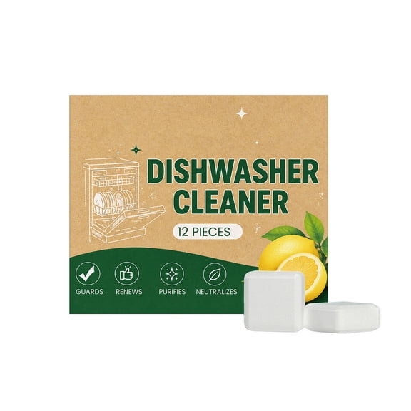 Dishwasher Cleaner And Deodorizer 12 Pack Tablets Remove Limescale Hard Water Marks Grease And Odors For All Machines