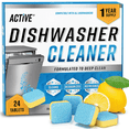 thumbnail image 1 of Active Dishwasher Cleaner and Deodorizer Tablets, Descaler Removes Limescale and Odors, 24 Count, 1 of 6