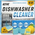 thumbnail image 1 of Dishwasher Cleaner And Deodorizer Tablets - 24 Pack Deep Cleaning Descaler Pods for Dish Washer Machine, Heavy Duty, Septic Safe, Natural Limescale Remover, Calcium, Odor, Smell - 12 Month Supply, 1 of 4