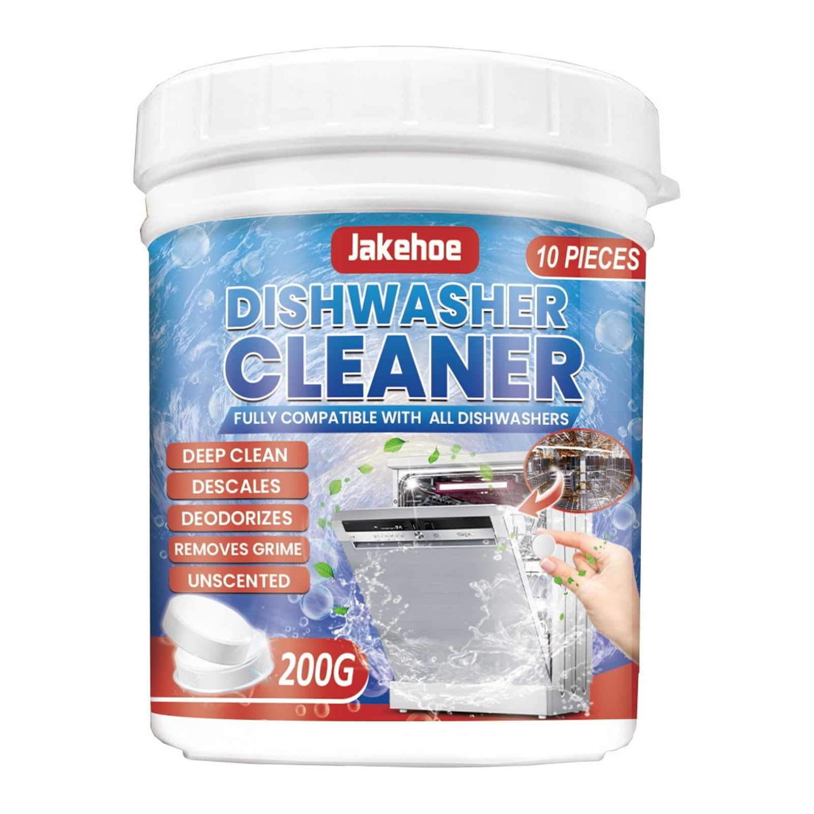 Dishwasher Cleaner and Deodorizer Tablets Deep Cleaning Descaler Pods