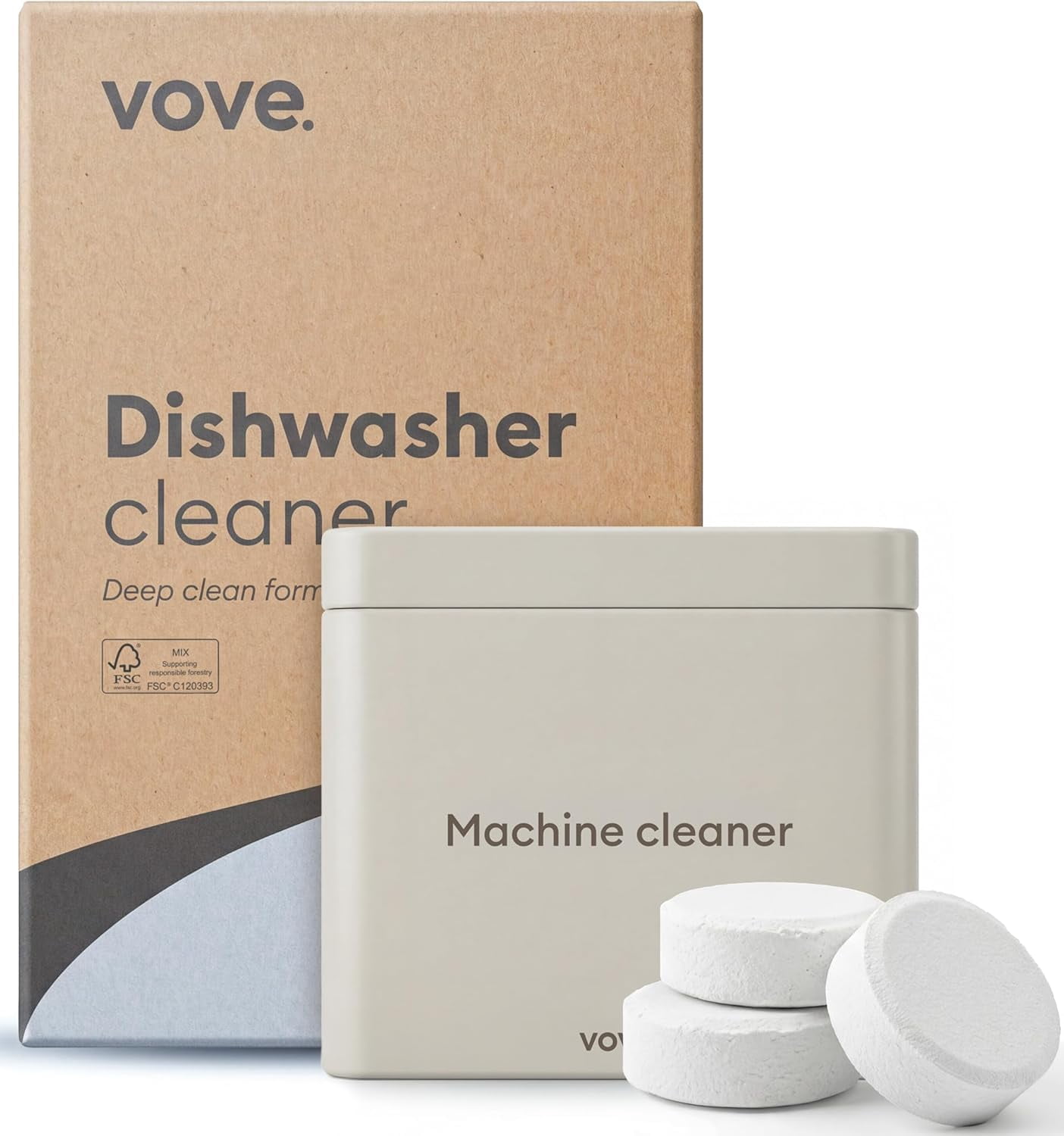 Dishwasher Cleaner Tablet Starter Set, 12 Count with Reusable Storage Tin - Deep Clean Descaler for Hard Water, Limescale and Odor - Enzyme and Oxygen-Powered, Plant-Based Formula
