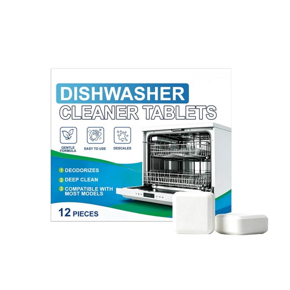 Dishwasher Cleaner Tablets 12 Count Deep Clean Deodorize Descaling For Appliances Cleaning Pods