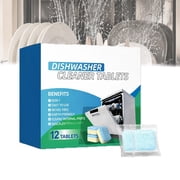 Dishwasher Deep Cleaner Tablets, Universal Deep Cleaning for Limescale and Grease, Easy Tablet Cleaner for Appliance Maintenance