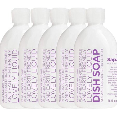 Dishwasher Detergent That Cuts Through Grease While Keeping Dishes Clean and Bright, Contains Plant Derived Cleaning Ingredients, Garden Fresh Sweet Lavender & Lime Scents, 16 OZ Per Pack, Pack of 5
