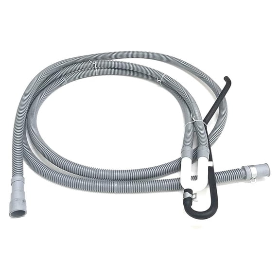 Dishwasher Drain Hose Replacement for LDF7774ST, LDF8574ST, LDF7774BB - Gray 90 Degree Elbow Dishwasher Drain Hose