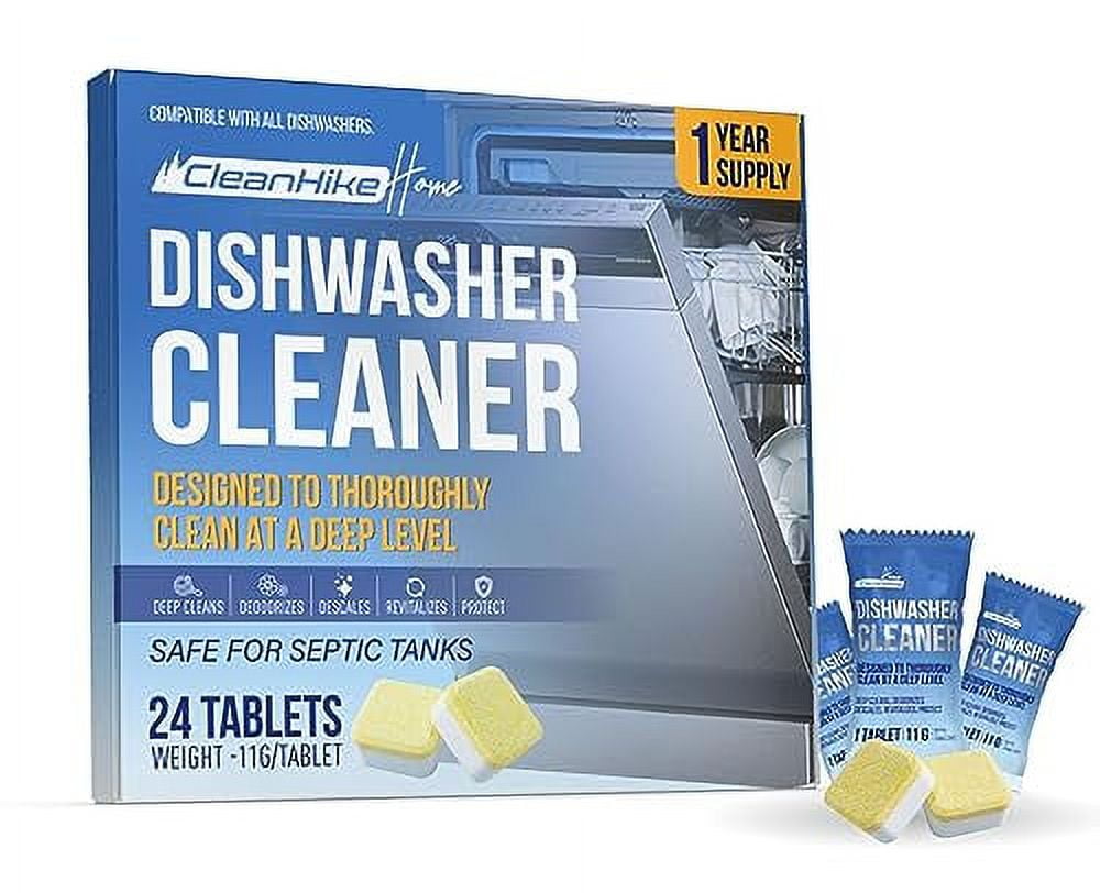 Dishwasher Machine Cleaner and Deodorizer Tablets (24Pack) Formula