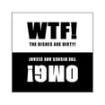 thumbnail image 1 of Dishwasher Magnet Clean Dirty Sign - 2.5 x 2.5 Inch Square Black & White Refrigerator Magnets - WTF & OMG! Funny Housewarming Gifts by Flexible Magnets, 1 of 5