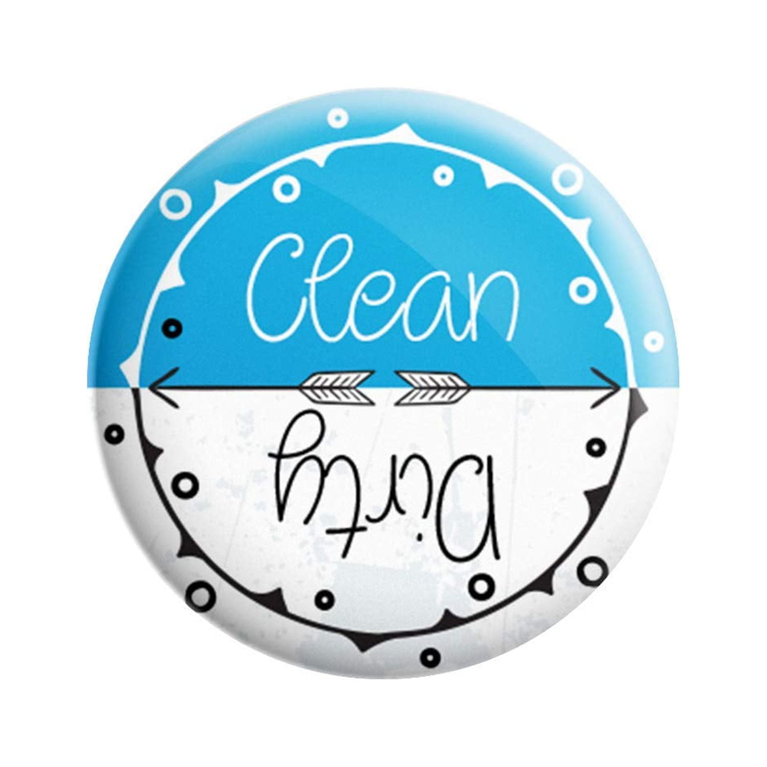 Brothers Bench Blue & Gray Dishwasher Magnet Clean Dirty Sign, Clean Dirty Magnet for Dishwasher, Universal Dishwasher Refrigerator Magnet for Kitchen
