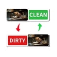 thumbnail image 1 of Dishwasher Magnet Clean Dirty Sign - Decorative Floral & Cat Magnetic Indicator with Sliding Cover - Aesthetic Kitchen Organization Sign with Non-Scratch Magnet & Adhesive Stickers, 1 of 10