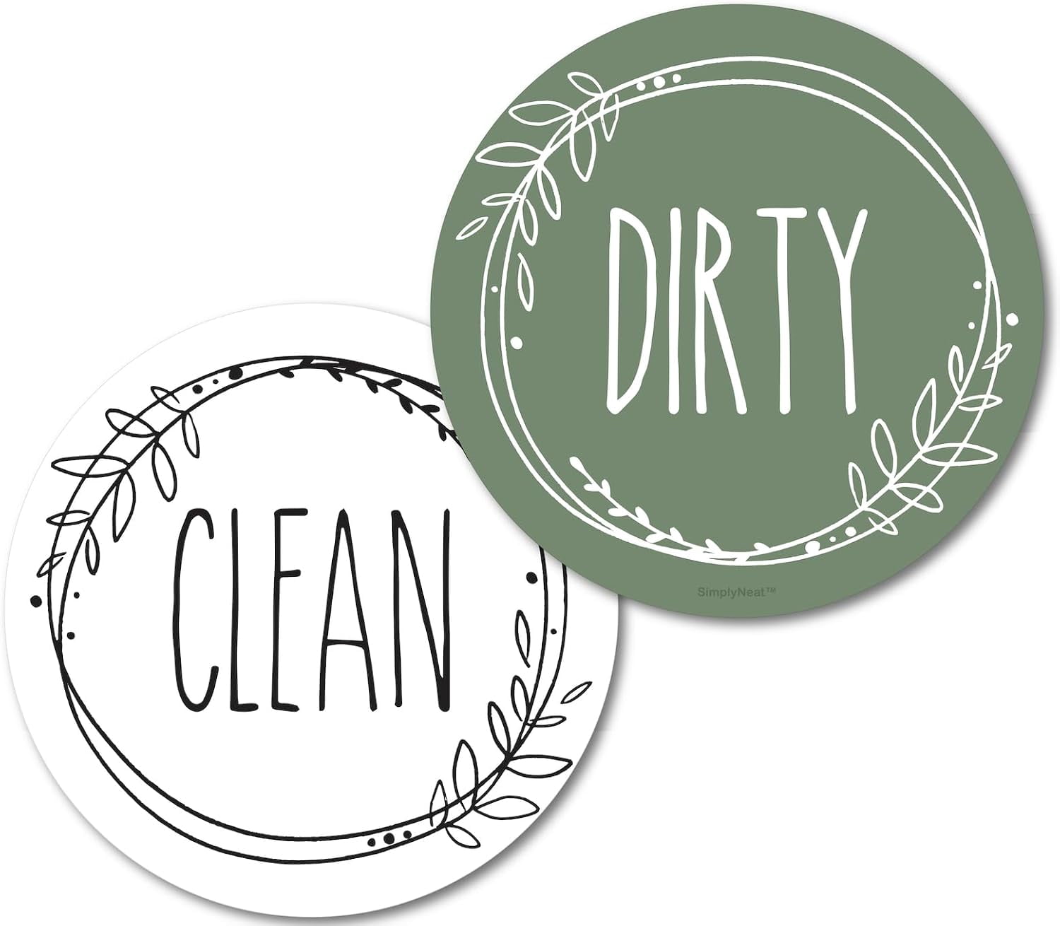 Dishwasher Magnet Clean Dirty Sign, Double-Sided Clean/Dirty for ...