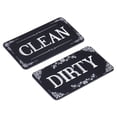 thumbnail image 1 of Dishwasher Magnet Clean Dirty Sign Rectangle Garland Black-Black Version Easy to Slide for Dishwasher Indication, 1 of 4
