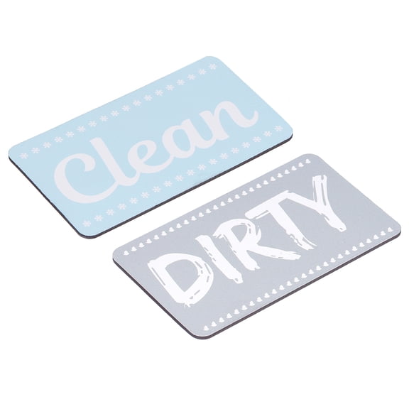 Dishwasher Magnet Clean Dirty Sign Rectangle Gray-Blue Version,Magnetic,Easy to Slide for Dishwasher Indication