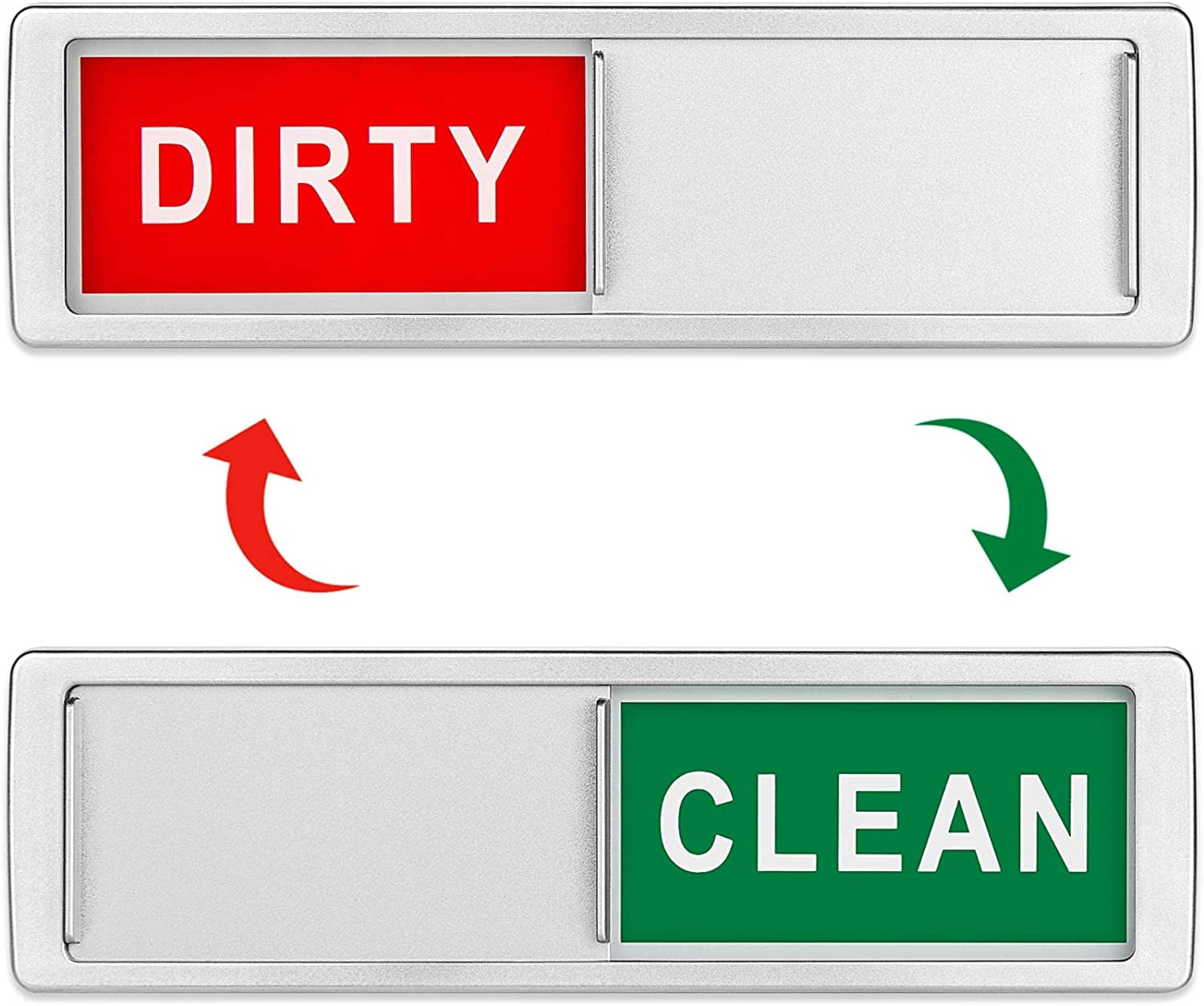 Dishwasher Magnet Clean Dirty Sign Shutter Only Changes When You Push It Non-Scratching Strong Magnet or Adhesive Options Indicator Tells Whether Dishes are Clean or Dirty