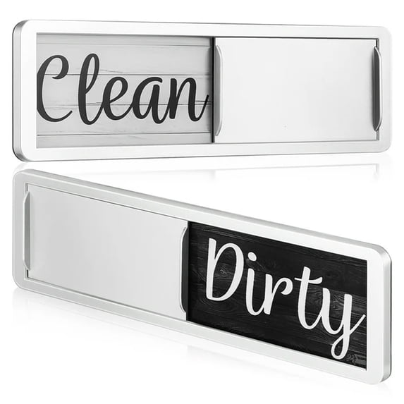Dishwasher Magnet Clean Dirty Sign Shutter Only Changes When You Push It Non-Scratching Strong Magnet Or Adhesive Options Indicator Tells Whether Dishes Are Clean Or Dirty Under 10$, White