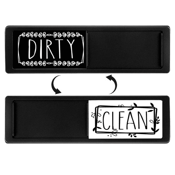 Dishwasher Magnet Clean Dirty Sign, Sliding Dishwasher Sign - Kitchen or Office Gadget - Perfect Housewarming Gift