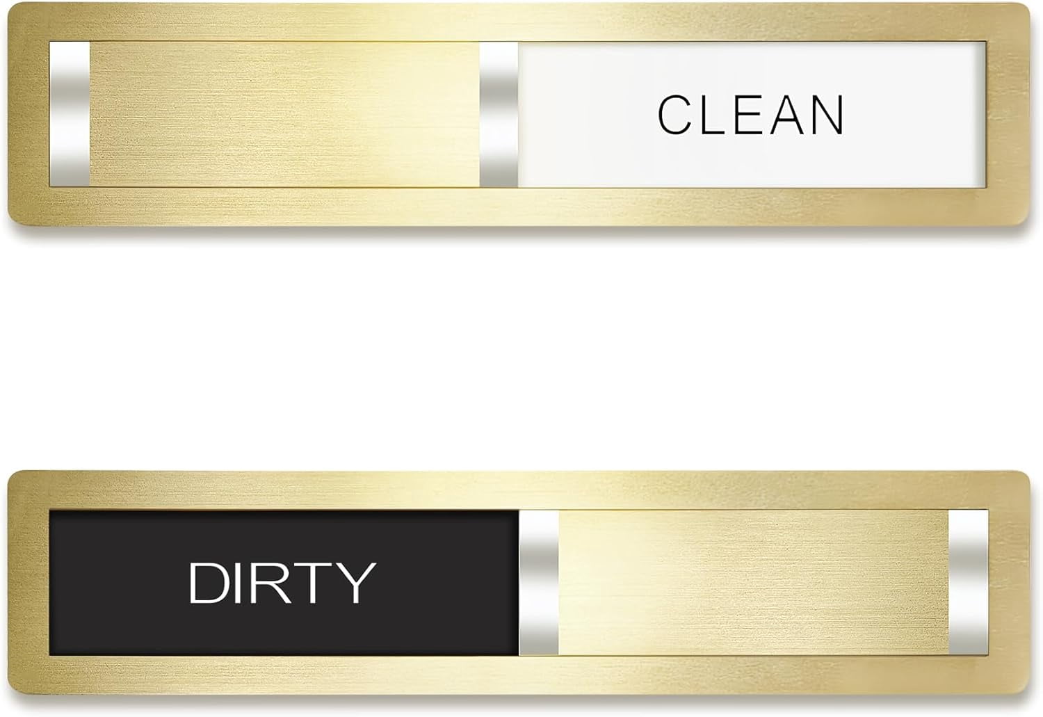 Dishwasher Magnet Clean Dirty Sign, Stainless Steel Magnetic Clean Dirty Dishwasher Sign,Matte Brushed Surface Cleaning/Dirt Indicator with Strong Magnet, Home Kitchen Organize (Brushed Gold)