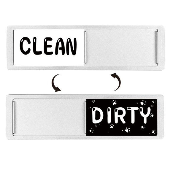 Dishwasher Magnet Clean Dirty Sign with Strong Magnetic Backing 7x2 Inch Kitchen Organization Tool for Family Reminder Easy to Read Indicator for Any Dishwasher Model