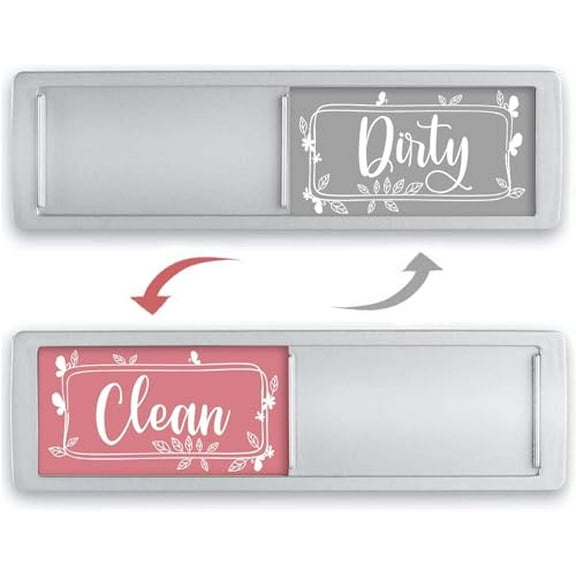 Dishwasher Magnet Clean Dirty Sign, Stylish Dirty Clean Dishwasher Magnet, Easy to Read Clean Dirty Magnet for Dishwasher, Strong Magnetic Dishwasher Clean Dirty Sign