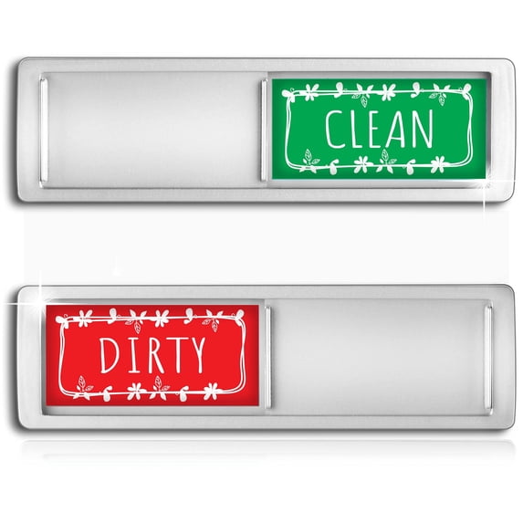 Dishwasher Magnet Clean Dirty Sign, Stylish Dirty Clean Dishwasher Magnet - Easy to Read Clean Dirty Magnet, Strong Magnetic Dishwasher Clean Dirty Sign, Home Decor Kitchen Sign Magnets