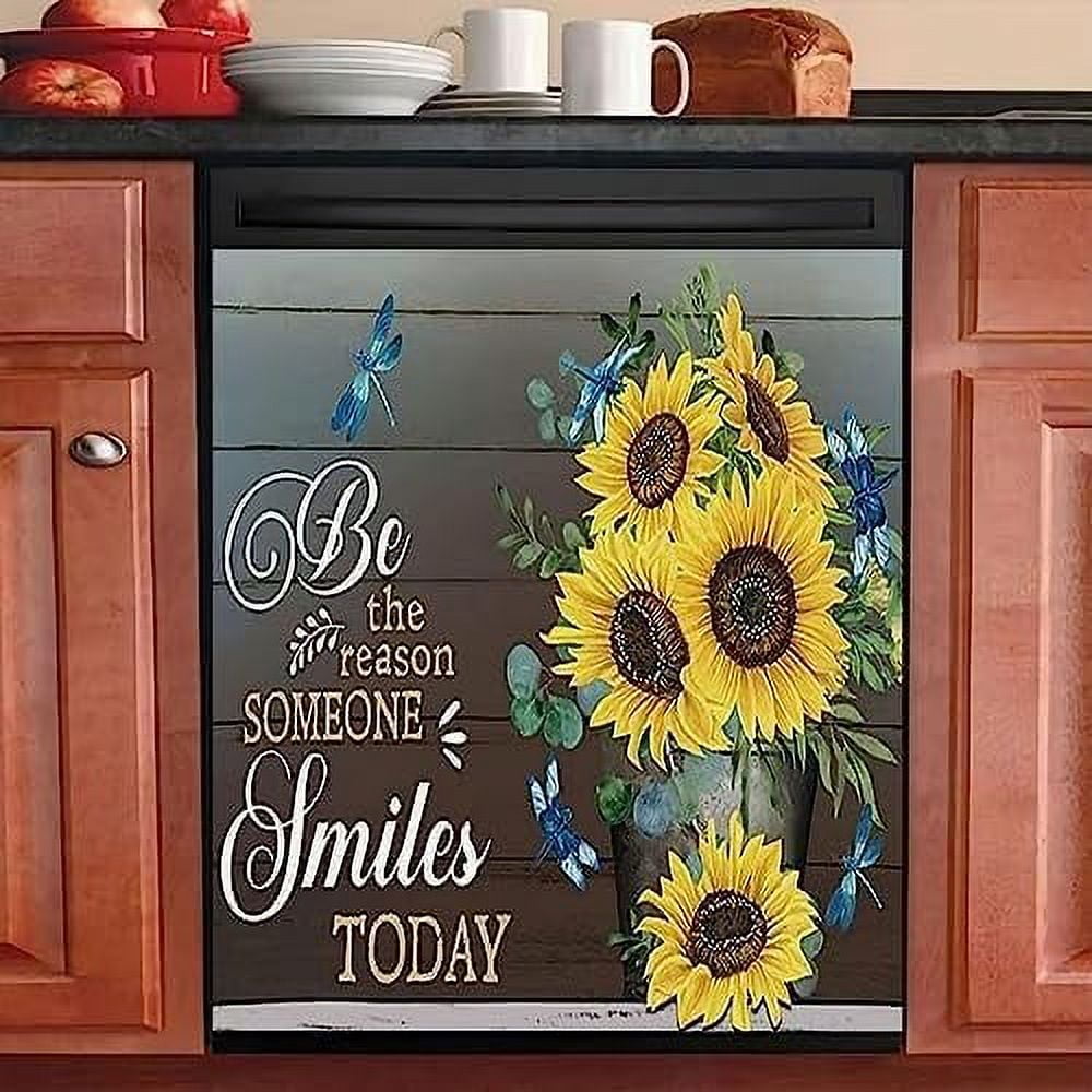 Dishwasher Cover Enjoy The Little Things Sticker Kitchen Decor