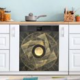thumbnail image 1 of Dishwasher Magnet Cover Magnetic Fridge Door Cover Home Kitchen Decor Abstract Khaki Light Geometric 23"x 26", 1 of 6