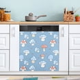 thumbnail image 1 of Dishwasher Magnet Cover Magnetic Fridge Door Cover Home Kitchen Decor Cartoon Red Blue Mushrooms 23"x 26", 1 of 6
