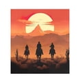 thumbnail image 1 of Dishwasher Magnet Cover, Western Cowboy Sunset Decorative Refrigerator Magnet, 23 x 26 Inch Trimmable Dishwasher Front Panel Cover for Home Kitchen Laundry Decorations, Easy Clean, 1 of 6